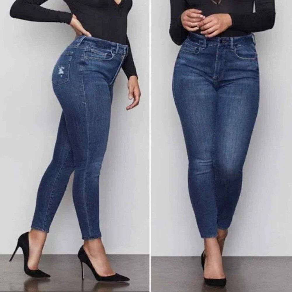 ✨ GOOD AMERICAN ✨Good Waist Ripped High Waist Skinny Jeans - [Size 10/26x29]